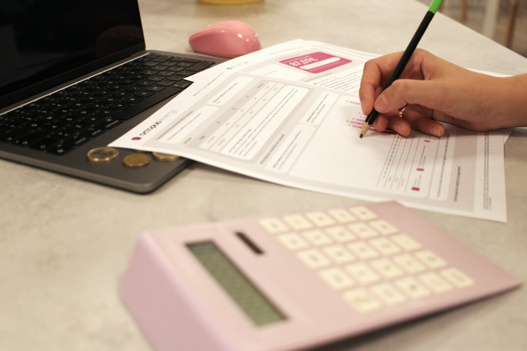 person calculating mortgage