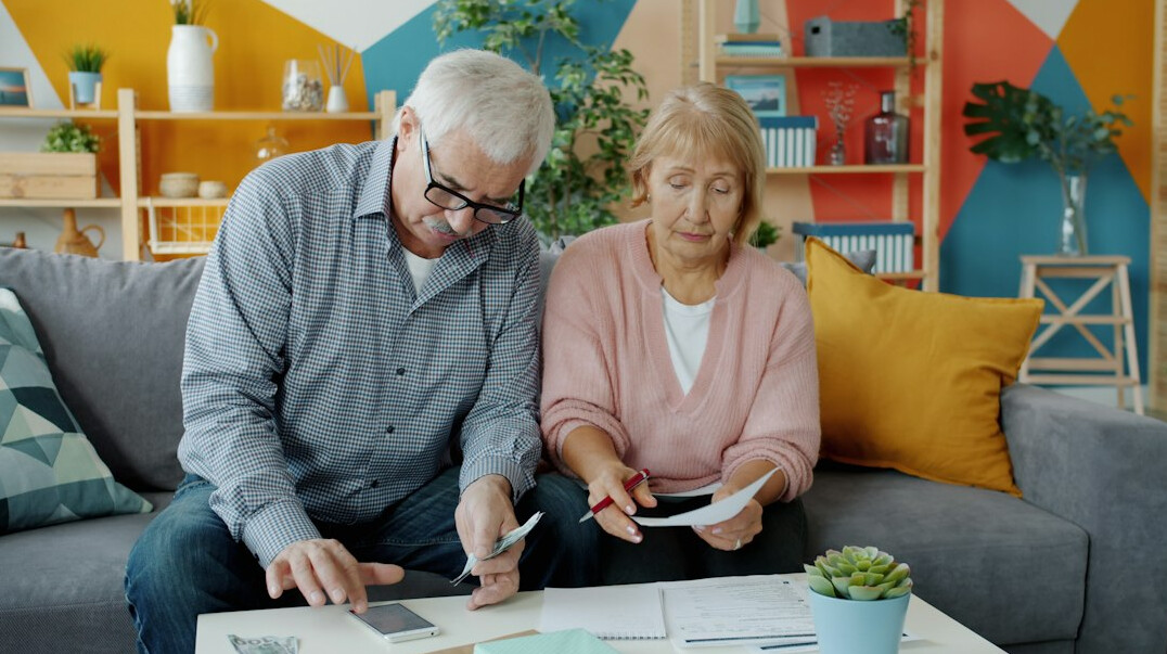 couple discussing budget together
